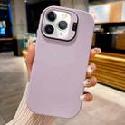 For iPhone 11 Pro Max Lens Holder Skin Feel TPU Phone Case(Light Purple) - 1