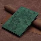 For iPad Pro 11 2024 Butterflies Embossed Leather Smart Tablet Case(Green) - 2