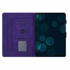 For iPad Pro 11 2024 Butterflies Embossed Leather Smart Tablet Case(Purple) - 3