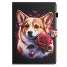 For iPad Pro 11 2024 Coloured Drawing Stitching Smart Leather Tablet Case(Corgi) - 3