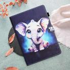 For iPad Pro 11 2024 Coloured Drawing Stitching Smart Leather Tablet Case(Elephant) - 2