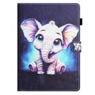 For iPad Pro 11 2024 Coloured Drawing Stitching Smart Leather Tablet Case(Elephant) - 3