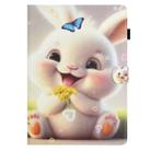 For iPad Pro 11 2024 Coloured Drawing Stitching Smart Leather Tablet Case(Rabbit) - 3