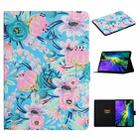 For iPad 10th Gen 10.9 2022 Flower Pattern Flip Leather Smart Tablet Case(Pink Flower) - 1