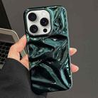 For iPhone 15 Pro Max Water Ripple Electroplating Paint TPU Phone Case(Bright Green) - 1