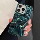 For iPhone 15 Pro Max Water Ripple Electroplating Paint TPU Phone Case(Bright Green) - 2