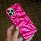 For iPhone 15 Pro Max Water Ripple Electroplating Paint TPU Phone Case(Rose Red) - 3