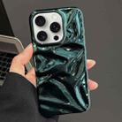 For iPhone 15 Pro Water Ripple Electroplating Paint TPU Phone Case(Bright Green) - 1