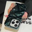 For iPhone 15 Pro Water Ripple Electroplating Paint TPU Phone Case(Bright Green) - 3