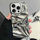 For iPhone 15 Pro Water Ripple Electroplating Paint TPU Phone Case(Bright Silver) - 1