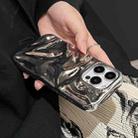 For iPhone 15 Pro Water Ripple Electroplating Paint TPU Phone Case(Bright Silver) - 3