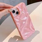 For iPhone 15 Plus Water Ripple Electroplating Paint TPU Phone Case(Pink) - 3