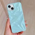 For iPhone 15 Plus Water Ripple Electroplating Paint TPU Phone Case(Sky Blue) - 1