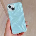 For iPhone 15 Water Ripple Electroplating Paint TPU Phone Case(Sky Blue) - 1