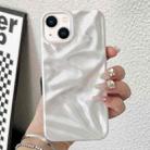 For iPhone 14 Water Ripple Electroplating Paint TPU Phone Case(White) - 1