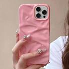 For iPhone 14 Pro Water Ripple Electroplating Paint TPU Phone Case(Pink) - 2