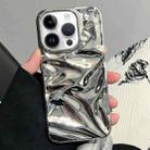 For iPhone 14 Pro Max Water Ripple Electroplating Paint TPU Phone Case(Bright Silver) - 1