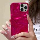 For iPhone 14 Pro Max Water Ripple Electroplating Paint TPU Phone Case(Rose Red) - 2