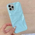 For iPhone 13 Pro Max Water Ripple Electroplating Paint TPU Phone Case(Sky Blue) - 3