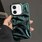 For iPhone 12 Water Ripple Electroplating Paint TPU Phone Case(Bright Green) - 1