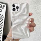 For iPhone 12 Pro Water Ripple Electroplating Paint TPU Phone Case(White) - 1