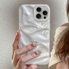 For iPhone 16 Pro Max Water Ripple Electroplating Paint TPU Phone Case(White) - 2