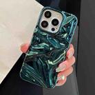 For iPhone 16 Pro Max Water Ripple Electroplating Paint TPU Phone Case(Bright Green) - 2