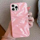 For iPhone 16 Pro Max Water Ripple Electroplating Paint TPU Phone Case(Pink) - 1