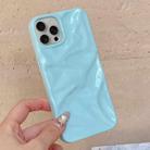 For iPhone 16 Pro Max Water Ripple Electroplating Paint TPU Phone Case(Sky Blue) - 3