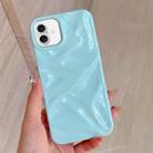 For iPhone 16 Plus Water Ripple Electroplating Paint TPU Phone Case(Sky Blue) - 1