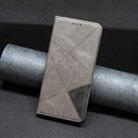 For Redmi 14C 4G Rhombus Texture Magnetic Leather Phone Case(Grey) - 2