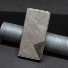 For Redmi Note 14 5G Rhombus Texture Magnetic Leather Phone Case(Grey) - 2