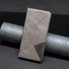 For Redmi Note 14 4G 163.25mm Rhombus Texture Magnetic Leather Phone Case(Grey) - 2
