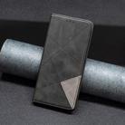 For Redmi Note 14 4G 163.25mm Rhombus Texture Magnetic Leather Phone Case(Black) - 2