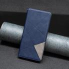 For Redmi Note 14 4G 163.25mm Rhombus Texture Magnetic Leather Phone Case(Blue) - 2