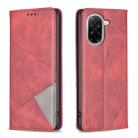 For Redmi A5 4G 171.7mm Rhombus Texture Magnetic Leather Phone Case(Red) - 1