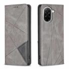 For Redmi A5 4G 171.7mm Rhombus Texture Magnetic Leather Phone Case(Grey) - 1