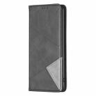 For Redmi K80 / K80 Pro Rhombus Texture Magnetic Leather Phone Case(Black) - 2