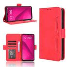 For T-Mobile Revvl 7 5G Skin Feel Calf Texture Card Slots Leather Phone Case(Red) - 1