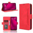 For T-Mobile Revvl 7 Pro 5G Skin Feel Calf Texture Card Slots Leather Phone Case(Red) - 1