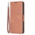 For Redmi 14C 4G Lambskin Texture Pure Color Flip Leather Phone Case(Brown) - 3