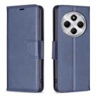 For Redmi 14C 4G Lambskin Texture Pure Color Flip Leather Phone Case(Blue) - 1