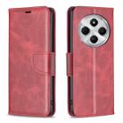 For Redmi 14C 4G Lambskin Texture Pure Color Flip Leather Phone Case(Red) - 1