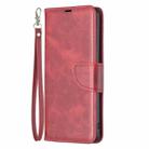 For Redmi 14C 4G Lambskin Texture Pure Color Flip Leather Phone Case(Red) - 3