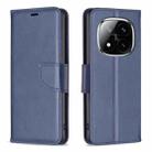 For Redmi Note 14 Pro 5G / Note 14 Pro+ 5G Lambskin Texture Pure Color Flip Leather Phone Case(Blue) - 1