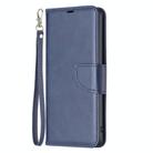 For Redmi Note 14 4G 163.25mm Lambskin Texture Pure Color Flip Leather Phone Case(Blue) - 3