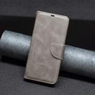 For Redmi Note 14 Pro 4G Lambskin Texture Pure Color Flip Leather Phone Case(Grey) - 2