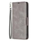 For Redmi Note 14 Pro 4G Lambskin Texture Pure Color Flip Leather Phone Case(Grey) - 3