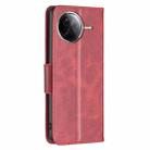 For Redmi K80 / K80 Pro Lambskin Texture Pure Color Flip Leather Phone Case(Red) - 3