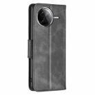 For Redmi K80 / K80 Pro Lambskin Texture Pure Color Flip Leather Phone Case(Black) - 3